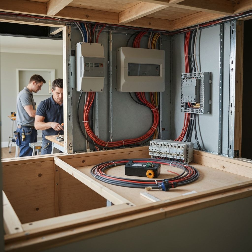 Electrical rewiring and installation work